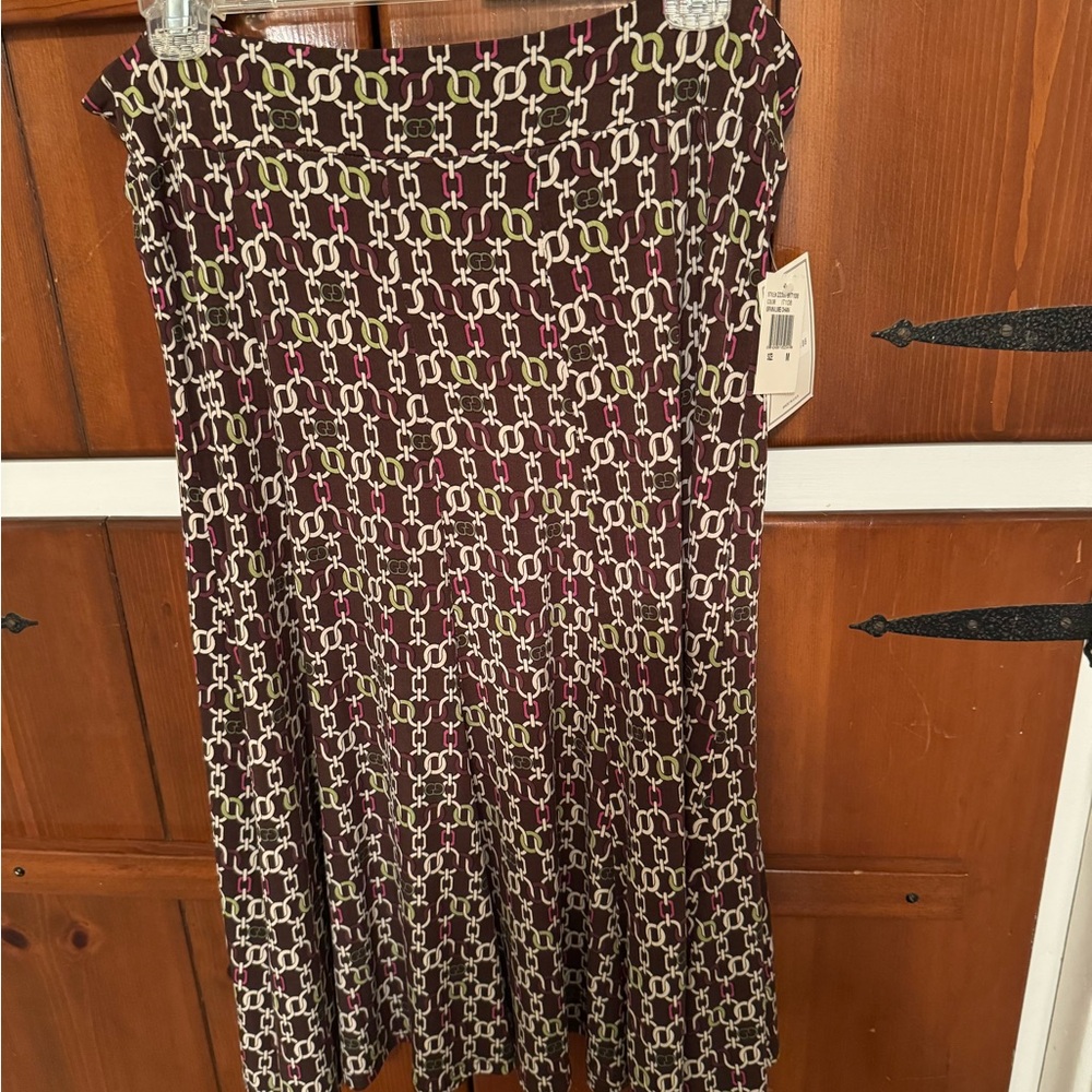 Lily A-Line Skirt in Purple and White